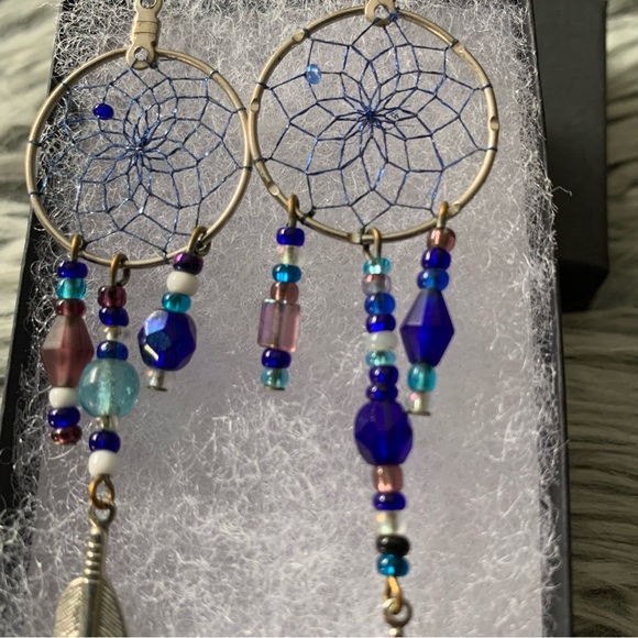 Beaded Dream Catcher Earrings - Picture 2 of 7